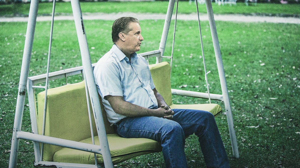 John Calipari of kentucky basketball as sad pablo escobar meme