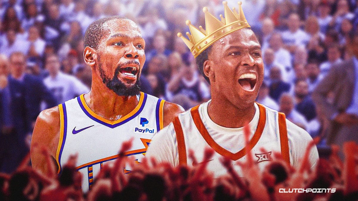 Kevin Durant got fired up after Texas basketball won over Louisville through a Max Abmas game winner