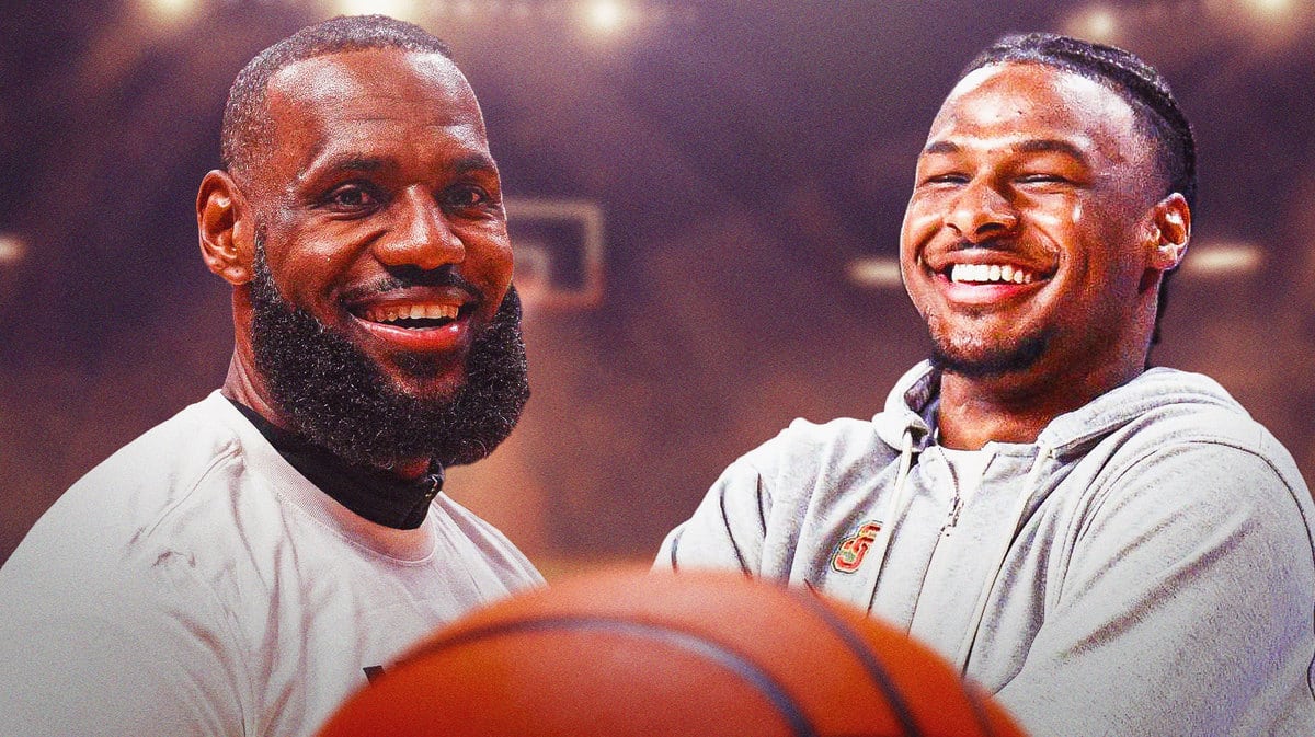 Los Angeles Lakers star LeBron James and his son Bronny.