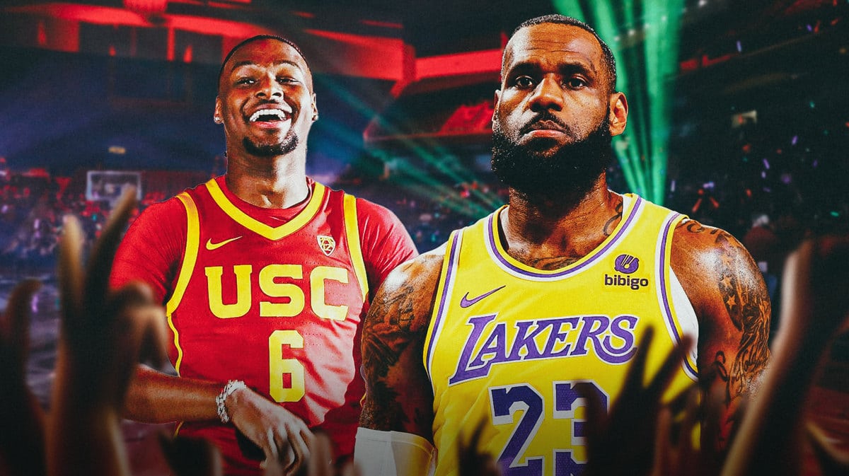 LeBron James choosing Bronny James' USC basketball debut over Lakers