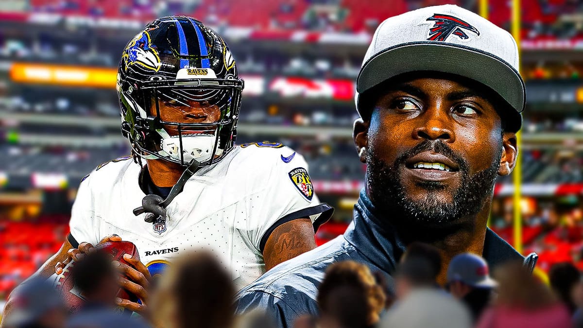 Baltimore Ravens QB Lamar Jackson and Atlanta Falcons QB Michael Vick