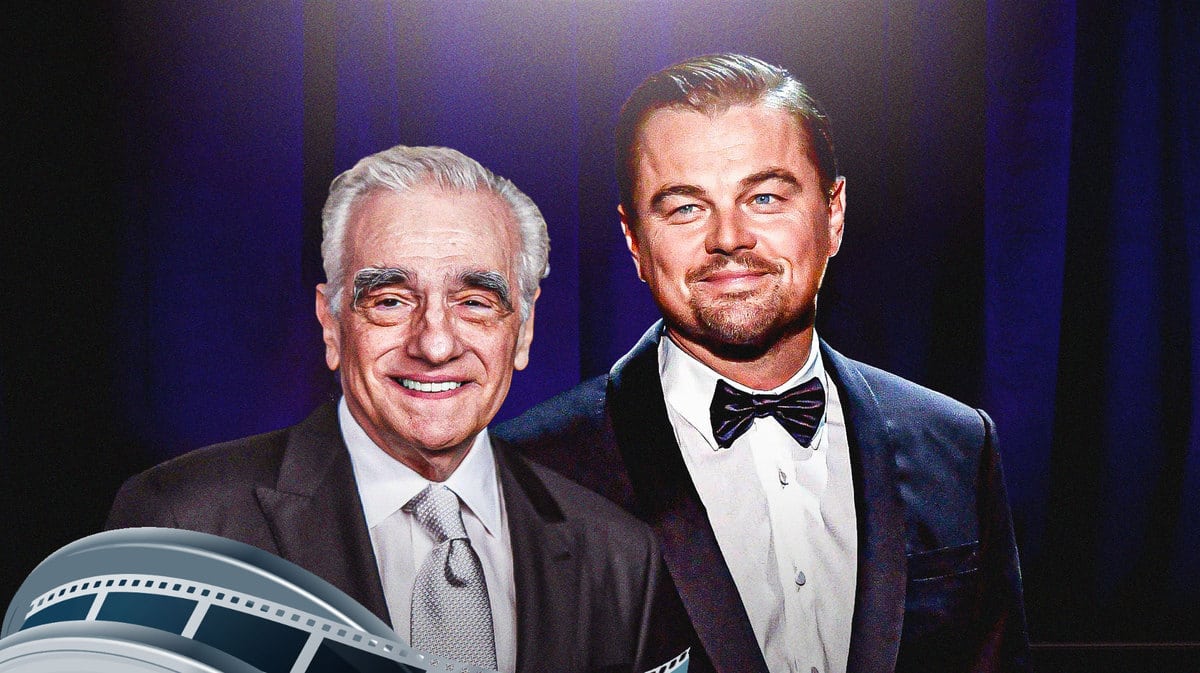 Martin Scorsese with Leonardo DiCaprio.