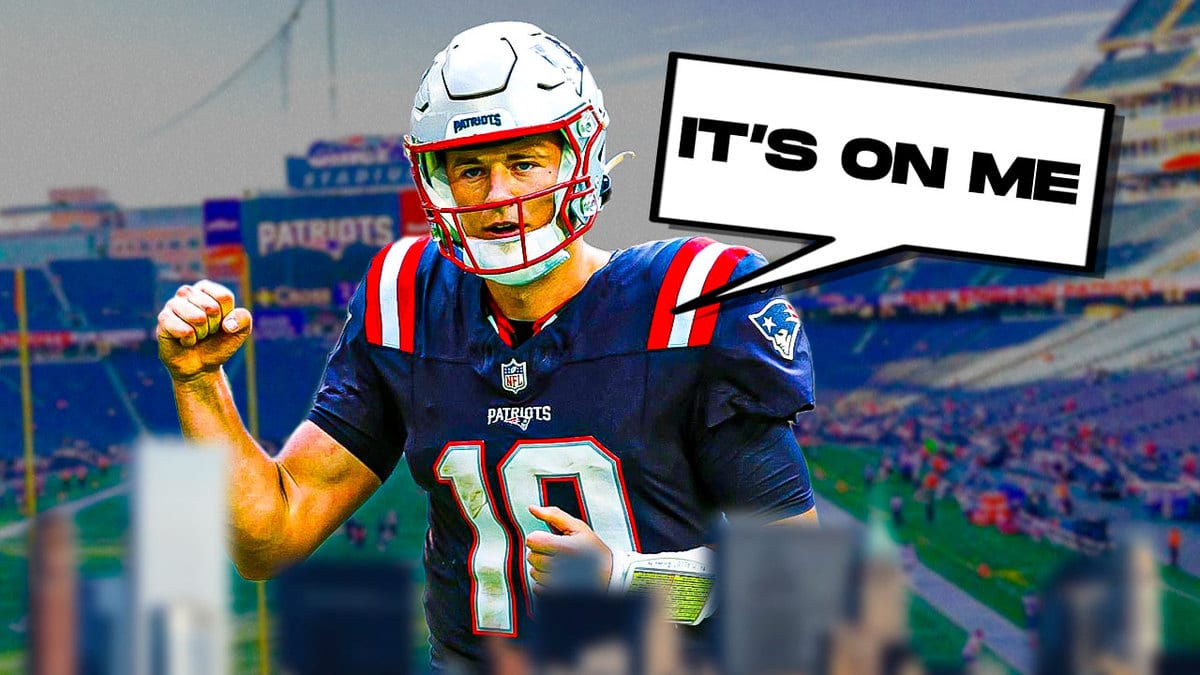Mac Jones with a speech bubble that says: It's on me