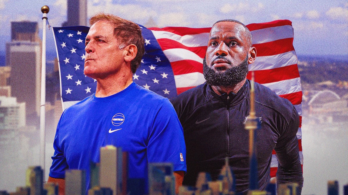 Mavs owner Mark Cuban and LeBron James