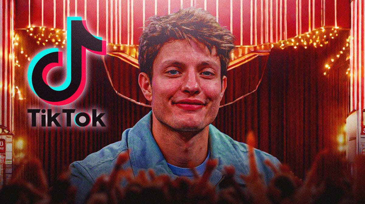 Comedian Matt Rife with a TikTok logo.