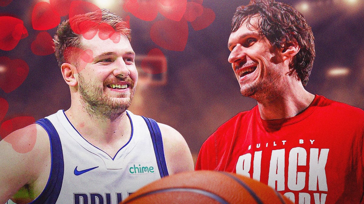 Mavs Luka Doncic and Rockets Boban Marjanovic