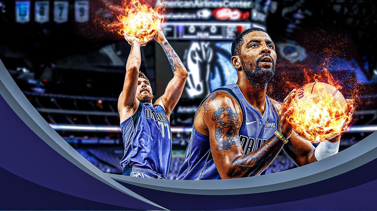 Mavs' Luka Doncic and Kyrie Irving shooting the ball on fire