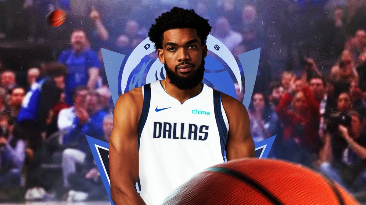 Karl-Anthony Towns in a Mavericks jersey.
