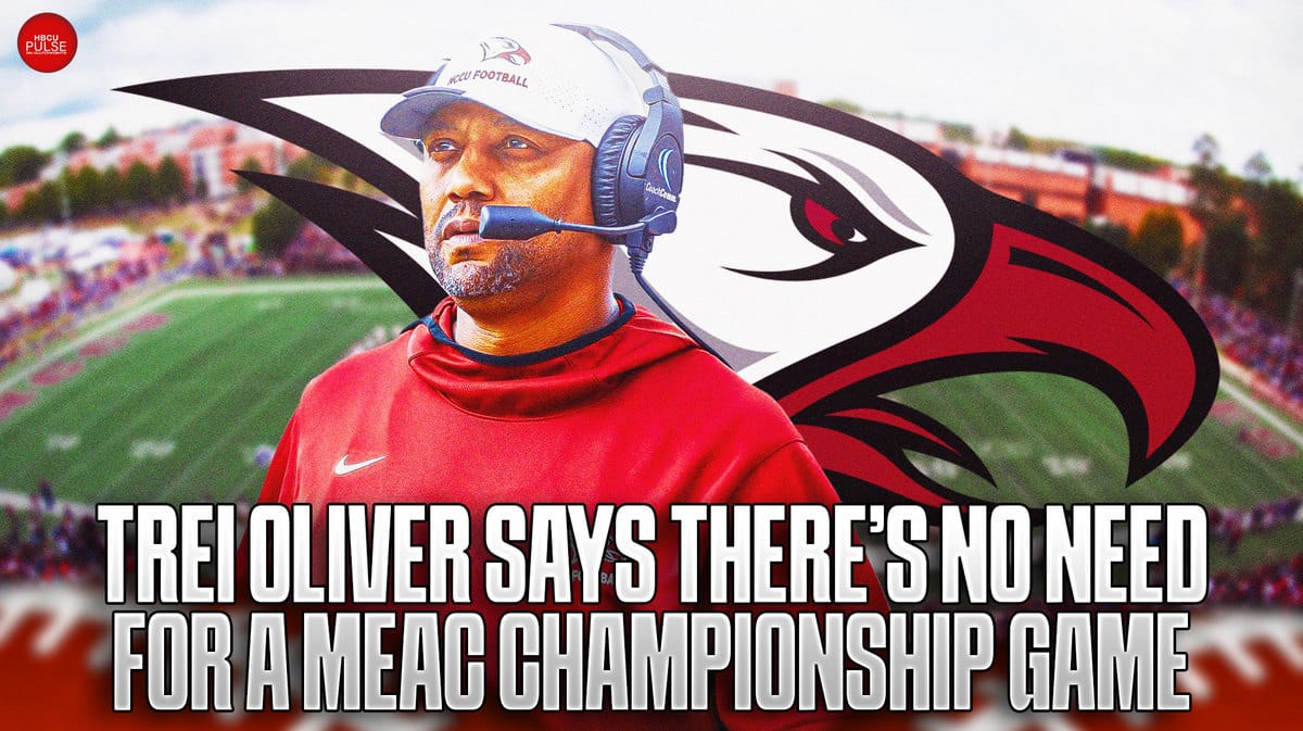 North Carolina Central coach Trei Oliver says there's no need for a MEAC Championship Game as the Eagles face Celebration Bowl elimination