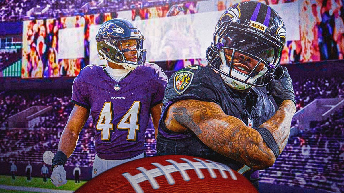 Thumb: Ravens' Odell Beckham Jr looking hyped up. Marlon Humphrey looking never.