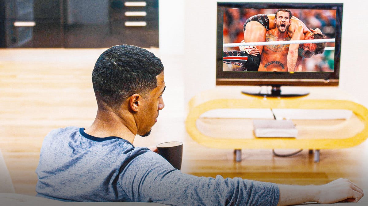 Tyrese Haliburton watching WWE