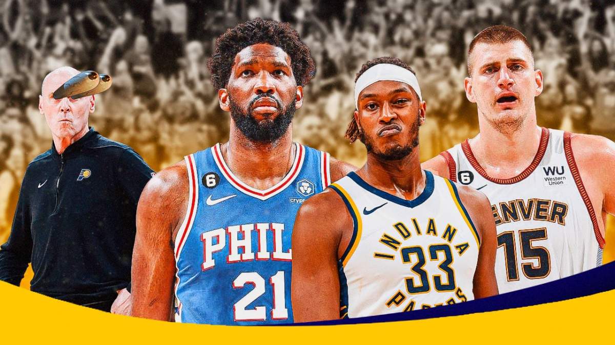 Rick Carlisle, Joel Embiid, Myles Turner, and Nikola Jokic