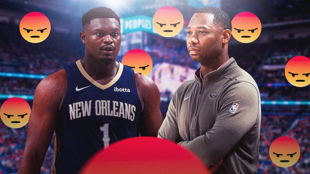 Zion Williamson, Willie Green with angry emojis around them.
