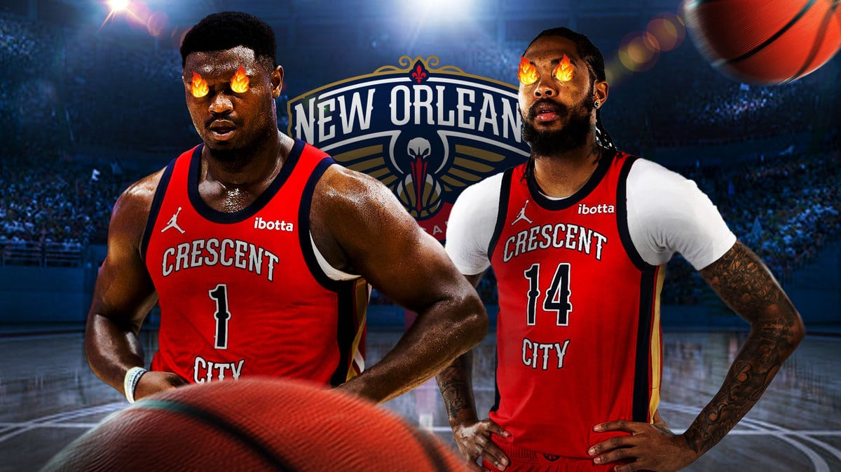 Pelicans' Zion Williamson and Brandon Ingram with fire in their eyes