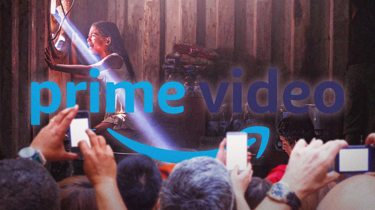 Scene from Sound of Freedom with Prime Video logo.