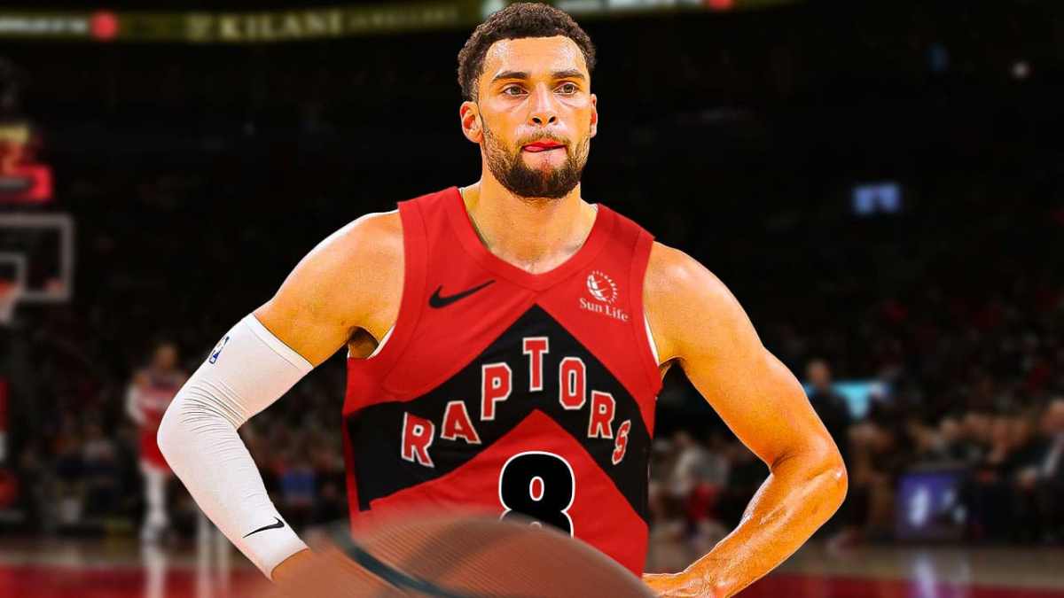 Zach LaVine in a Raptors jersey