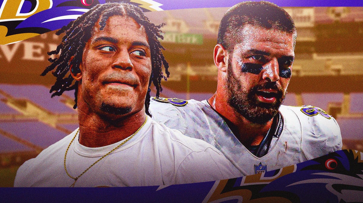 Isaiah Likely and Mark Andrews of the Ravens
