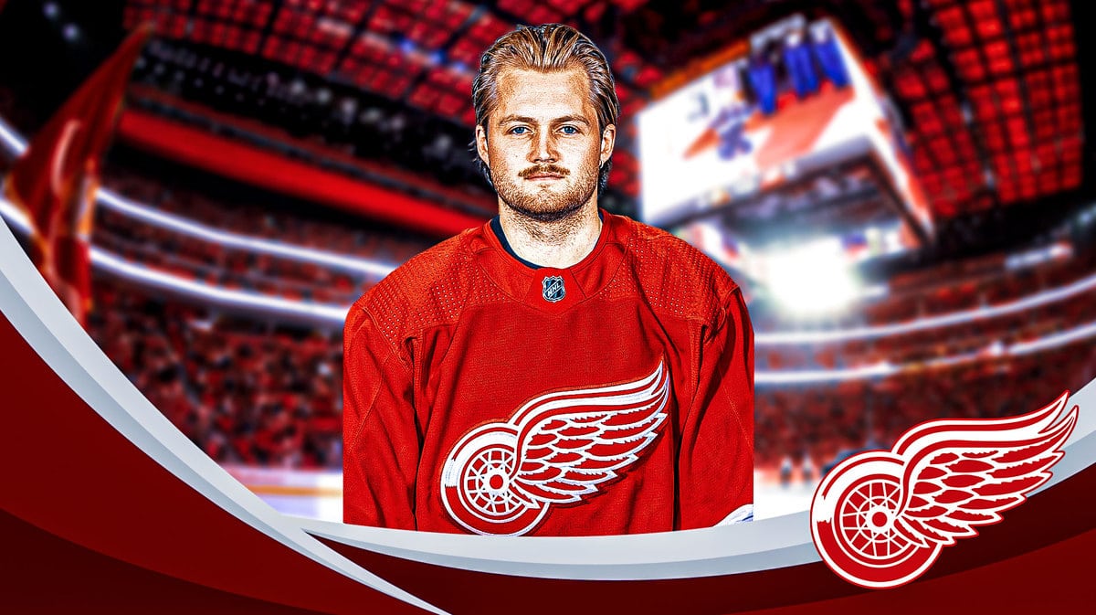 Toronto Maple Leafs star William Nylander in a Detroit Red Wings jersey as trade rumors begin to circulate around him