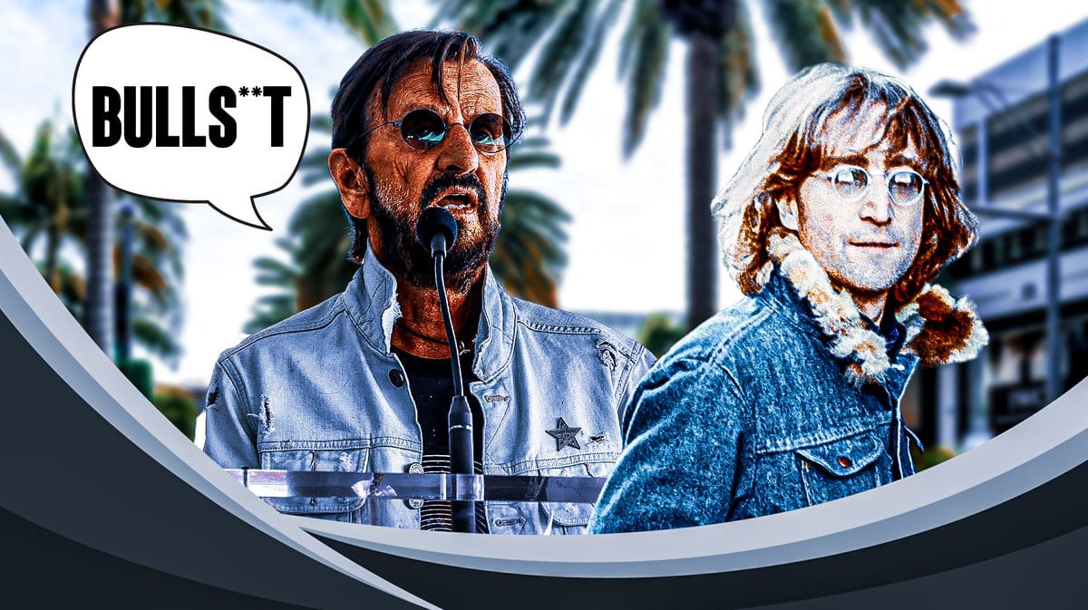 Ringo Starr saying 'bullsh**t' with John Lennon next to him.