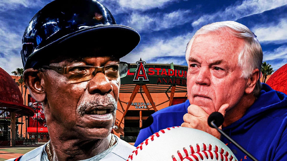 Ron Washington, Buck Showalter at Angel Stadium