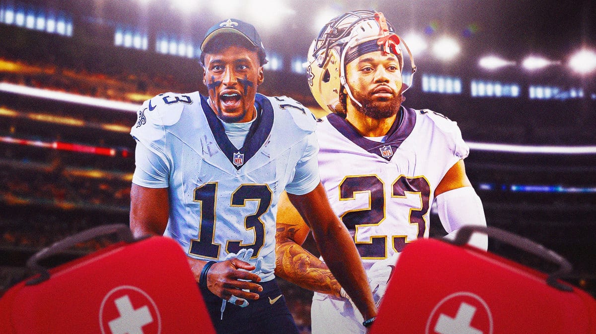 Saints Marshon Lattimore and Michael Thomas are injured after Week 10 loss to the Vikings.