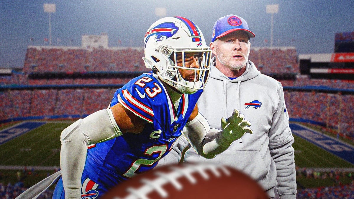 Bills head coach Sean McDermott and safety Micah Hyde