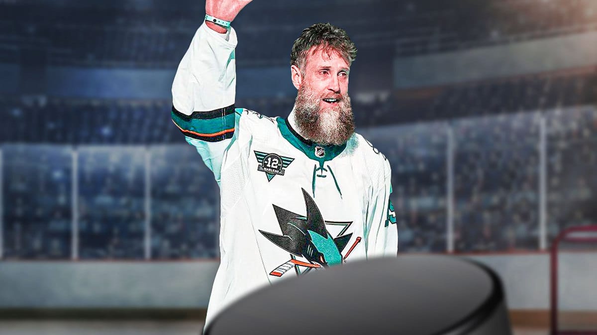 Joe Thornton in action in Sharks jersey