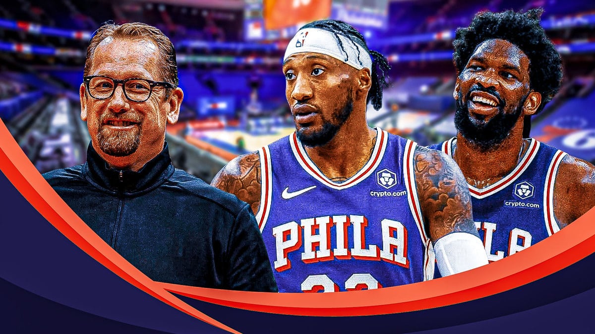 Sixers' Nick Nurse, Robert Covington and Joel Embiid