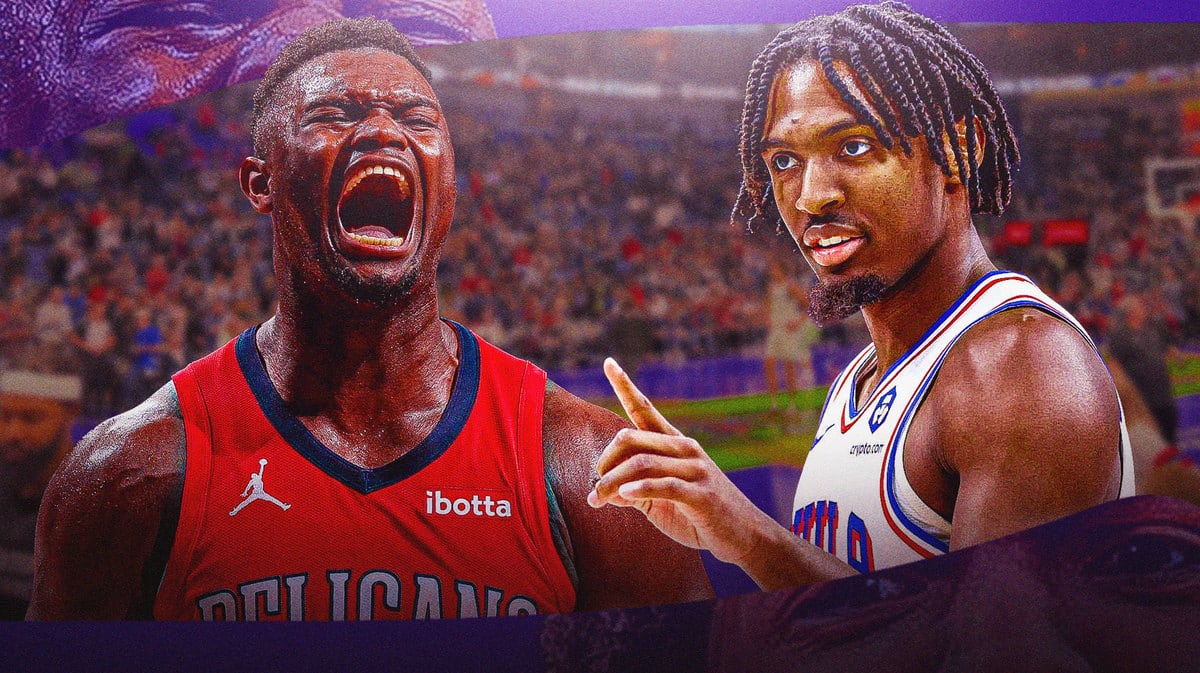 Pelicans star Zion Williamson and Sixers star Tyrese Maxey