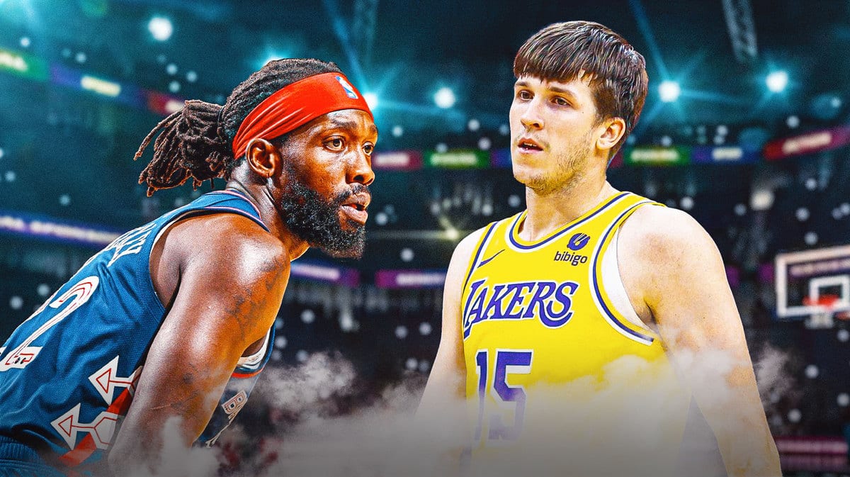 Sixers guard Patrick Beverley and Lakers guard Austin Reaves