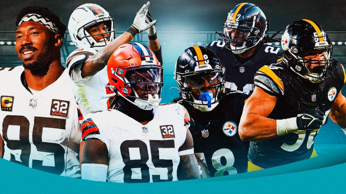 Cleveland Browns David Njoku, Myles Garrett, and Denzel Ward VS. Pittsburgh Steelers Diontae Johnson, Alex Highsmith, and Najee Harris