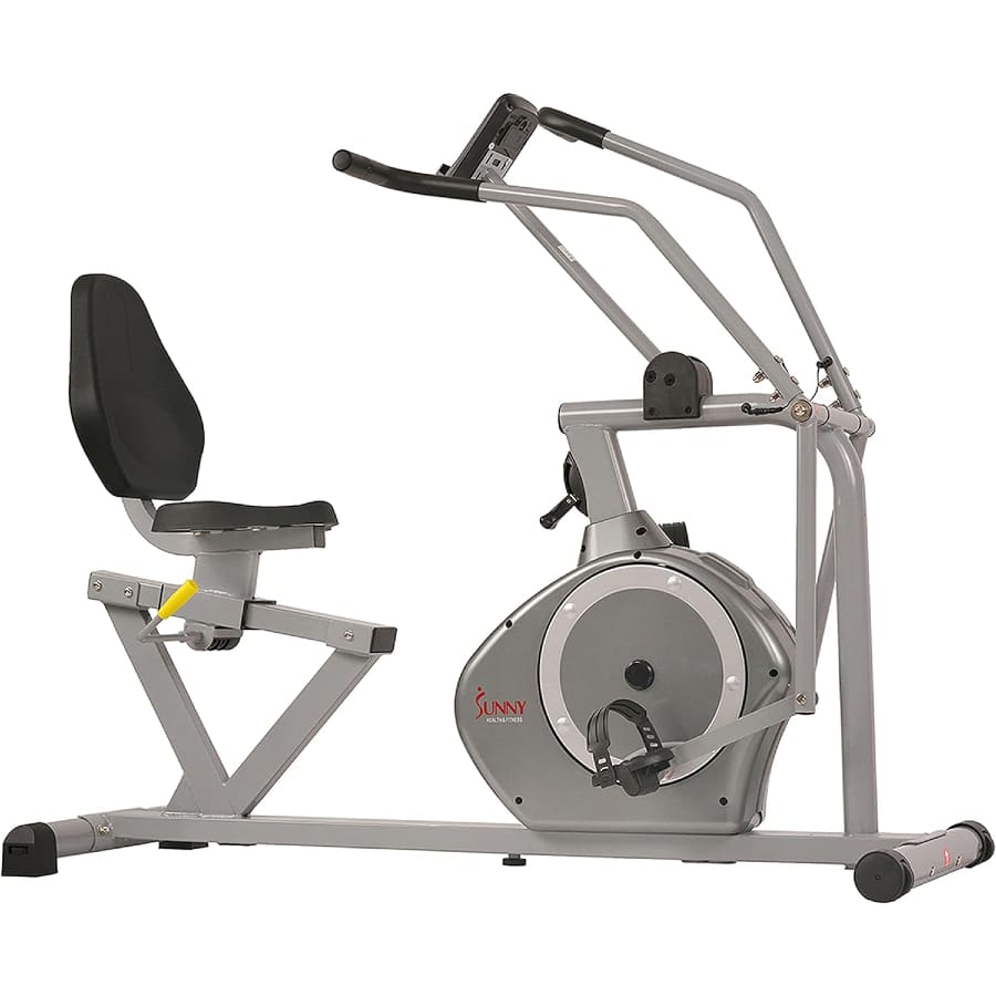 Dual motion discount recumbent exercise bike