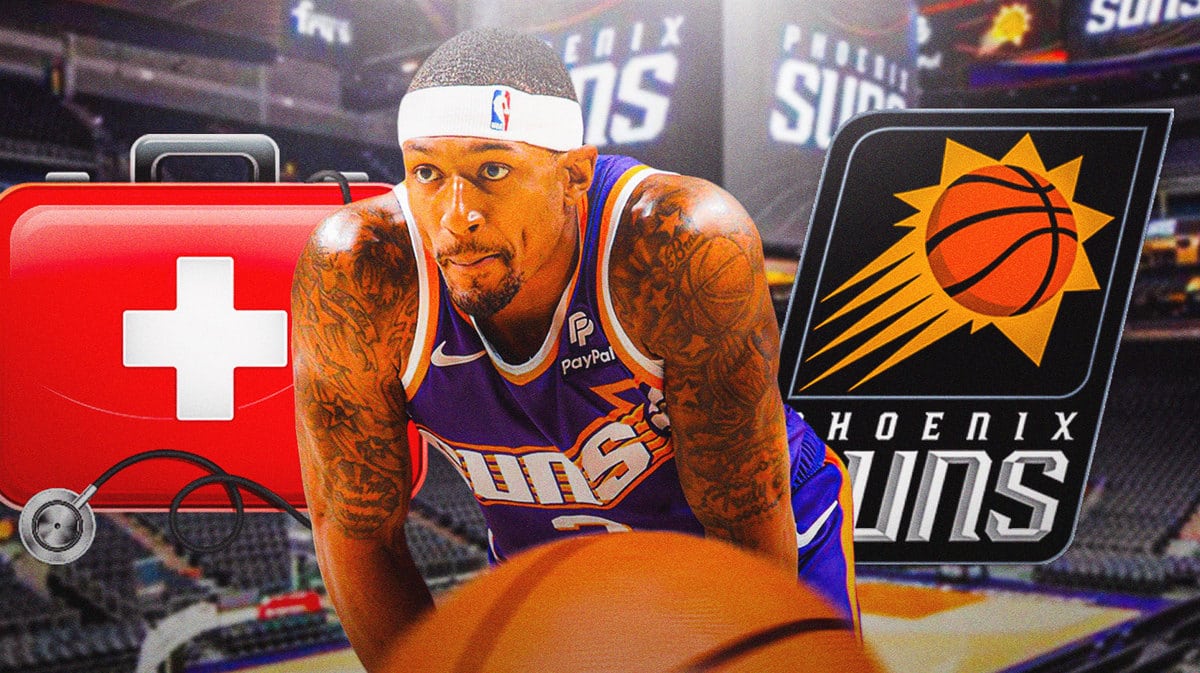 Suns' Bradley Beal with red medical box