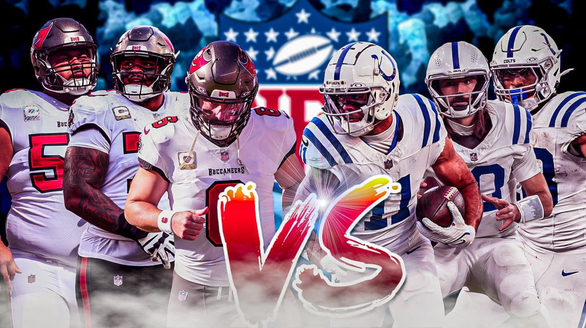 Tampa Bay Buccaneers Tristan Wirfs, Baker Mayfield, and Vita Vea VS. Indianapolis Colts Michael Pittman Jr, Gardner MInshew, and Jonathan Taylor
