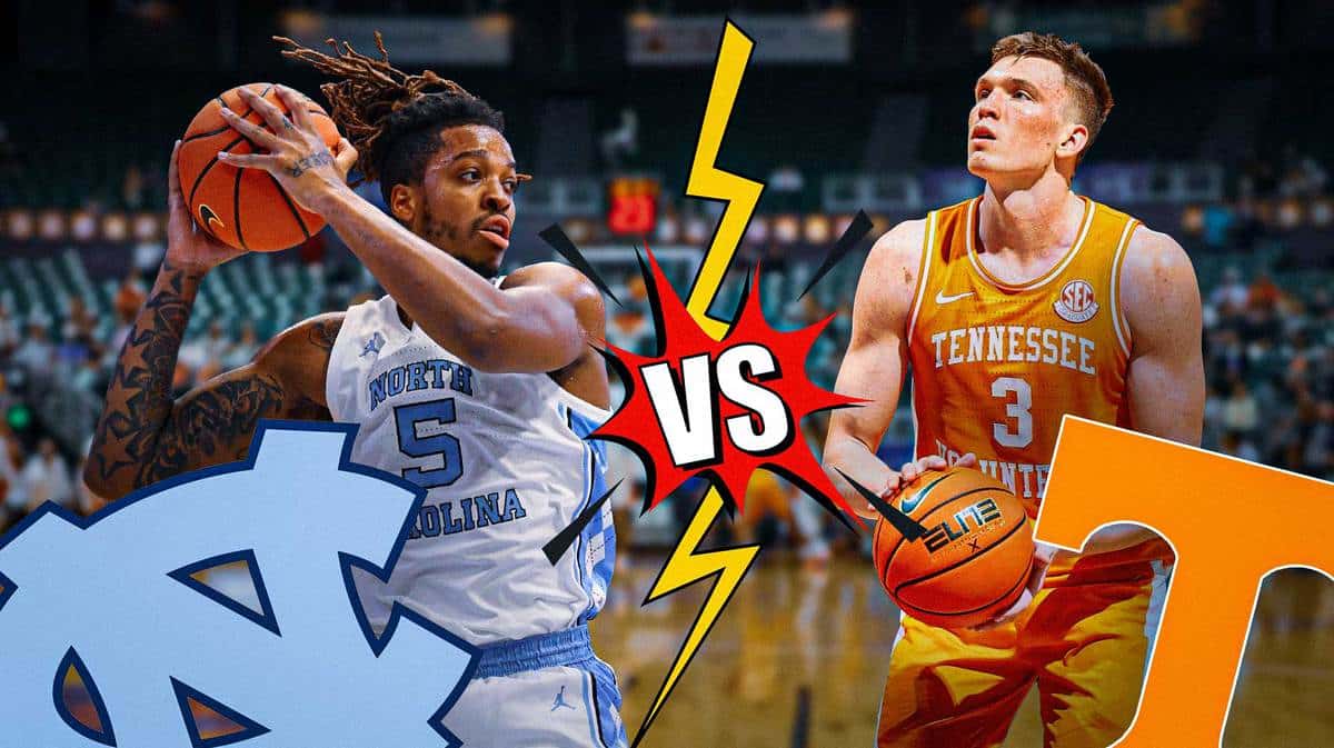Armando Bacot, UNC logo vs. Dalton Knecht, Tennessee logo