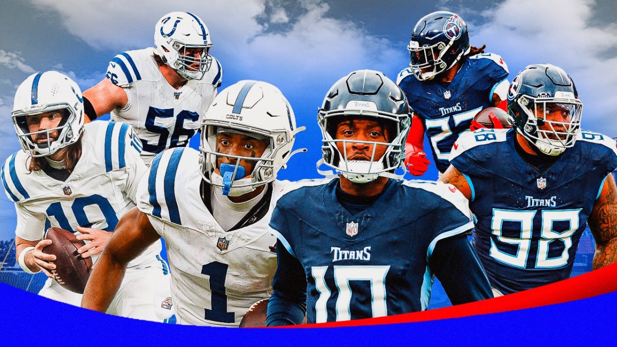 Indianapolis Colts Josh Downs, Gardner Minshew, and Quenton Nelson VS. Tennessee Titans DeAndre Hopkins, Jeffrey Simmons, and Derrick Henry