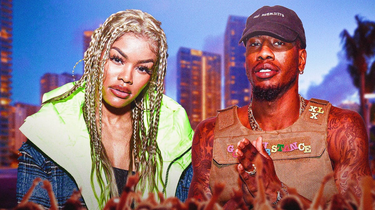 Teyana Taylor and Ian Shumpert with a city behind them