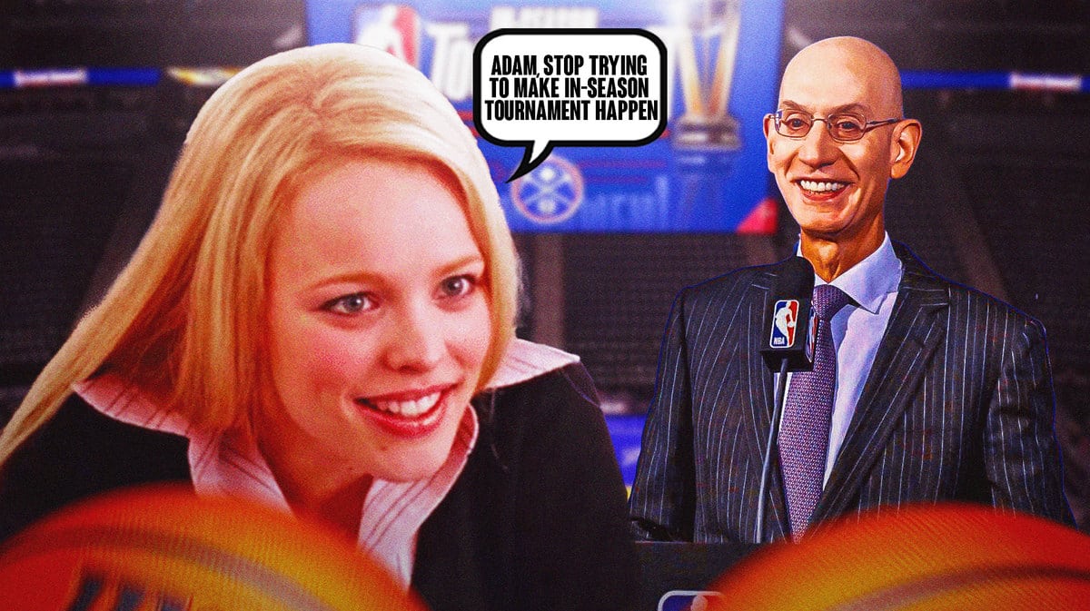Regina George from Mean Girls telling NBA Commissioner Adam Silver, "Adam, stop trying to make In-Season Tournament happen"