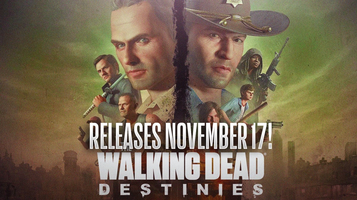The Walking Dead Destinies game cover with the caption 'Releases November 17!'