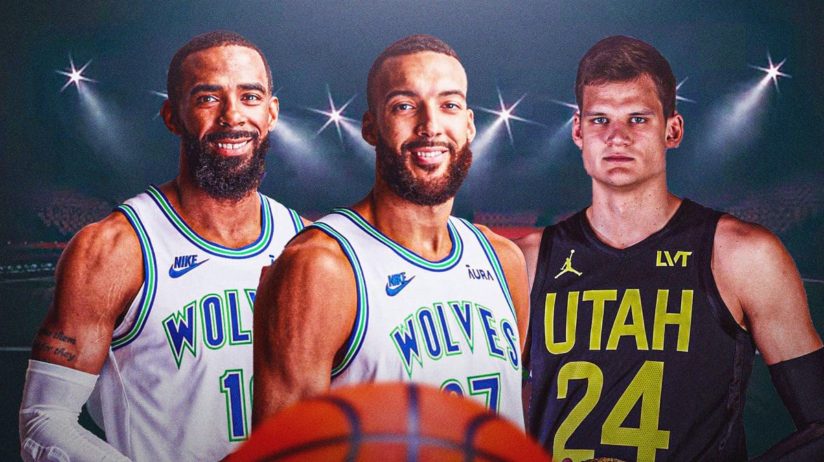 Timberwolves' Rudy Gobert, Mike Conley, Jazz center Walker Kessler