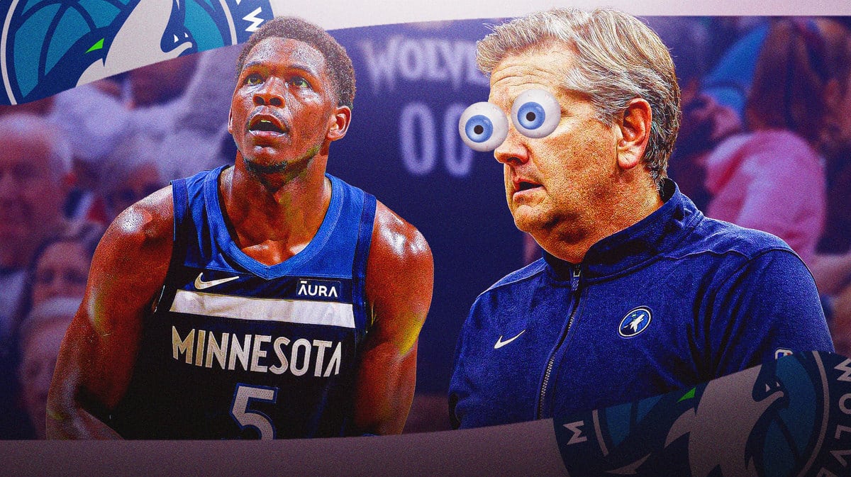 Minnesota Timberwolves guard Anthony Edwards and head coach Chris Finch.