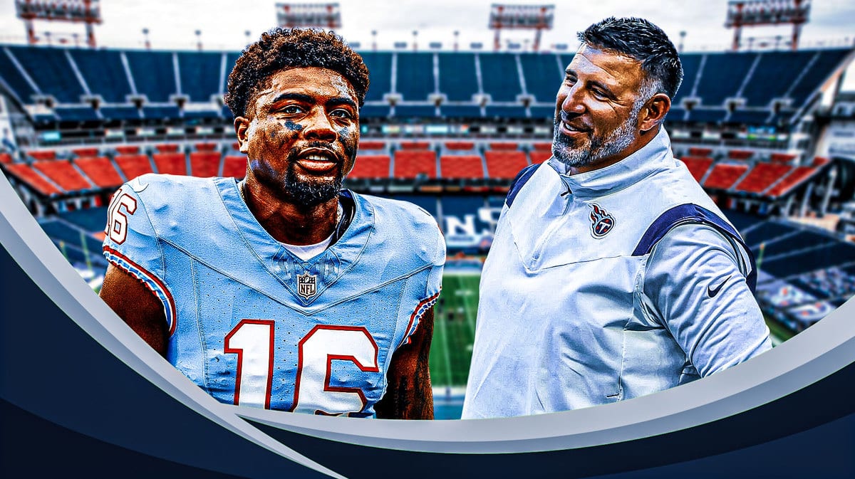 Mike Vrabel and Treylon Burks