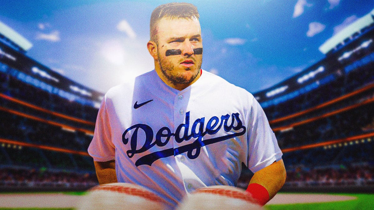 Mike Trout in a Dodgers uniform
