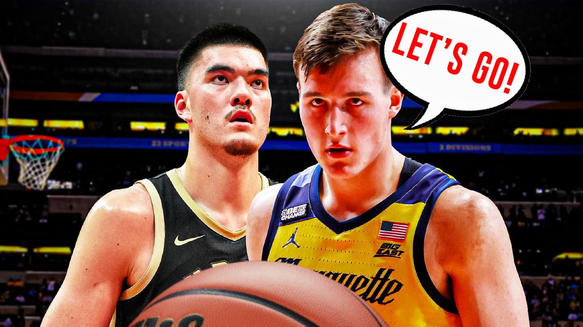Marquette G Tyler Kolek and Purdue C Zach Edey