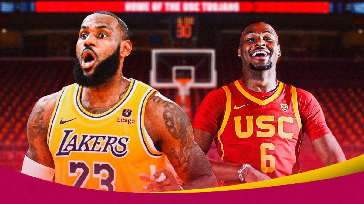 Lakers star LeBron James had a few words for USC basketball Bronny James ahead of their Kansas State basketball game