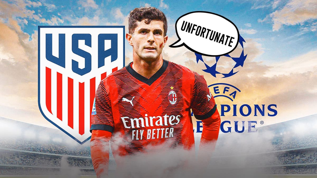 Christian Pulisic saying: ‘unfortunate’ in front of the USMNT and Champions League logos