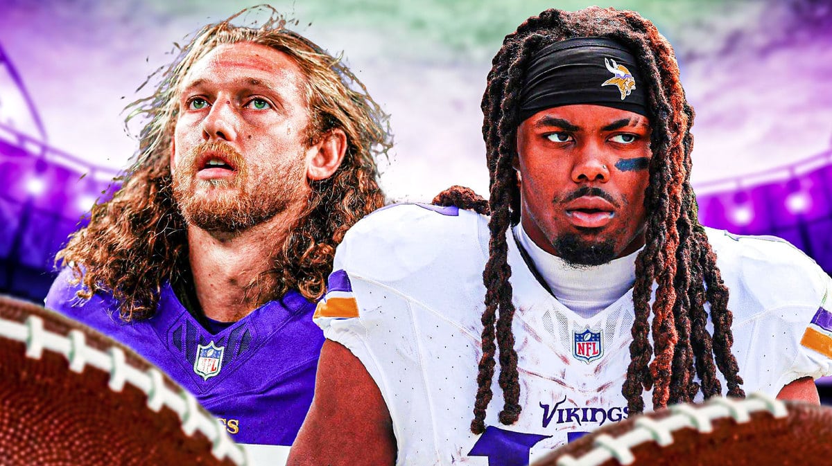 Vikings players TJ Hockenson and KJ Osborn