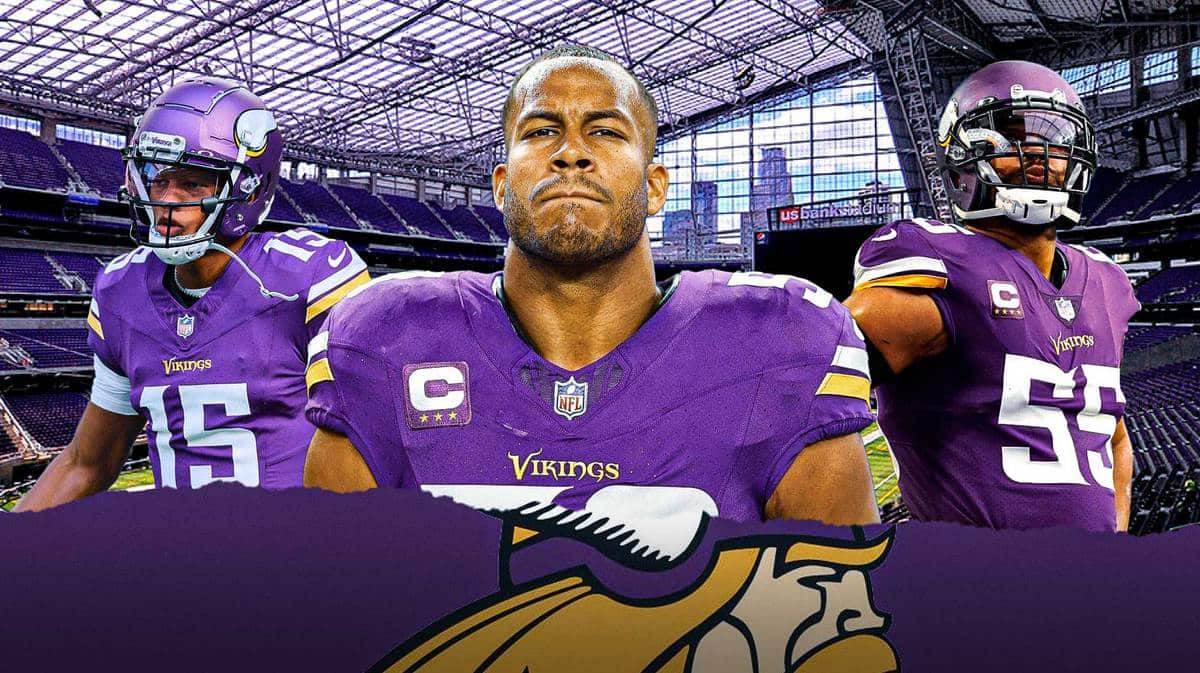 : Jordan Hicks sad, Anthony Barr in a Vikings uniform, Joshua Dobbs during game vs Saints