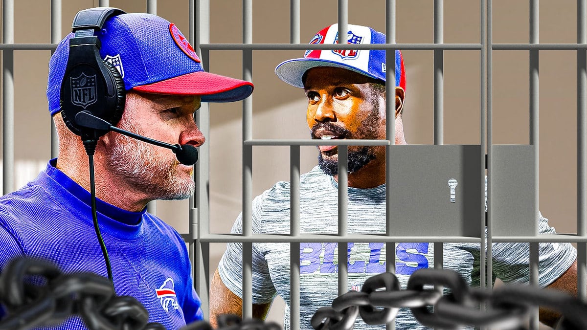 Buffalo Bills head coach Sean McDermott and linebacker Von Miller