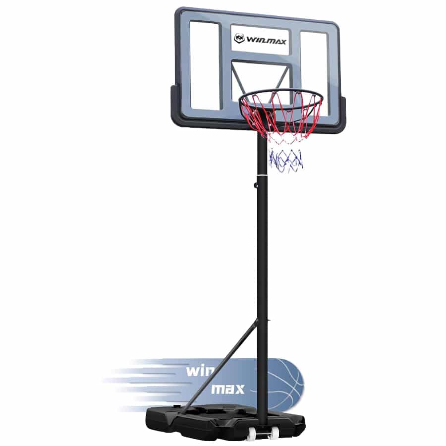 WIN.MAX Basketball Outdoor Hoop on a white background.